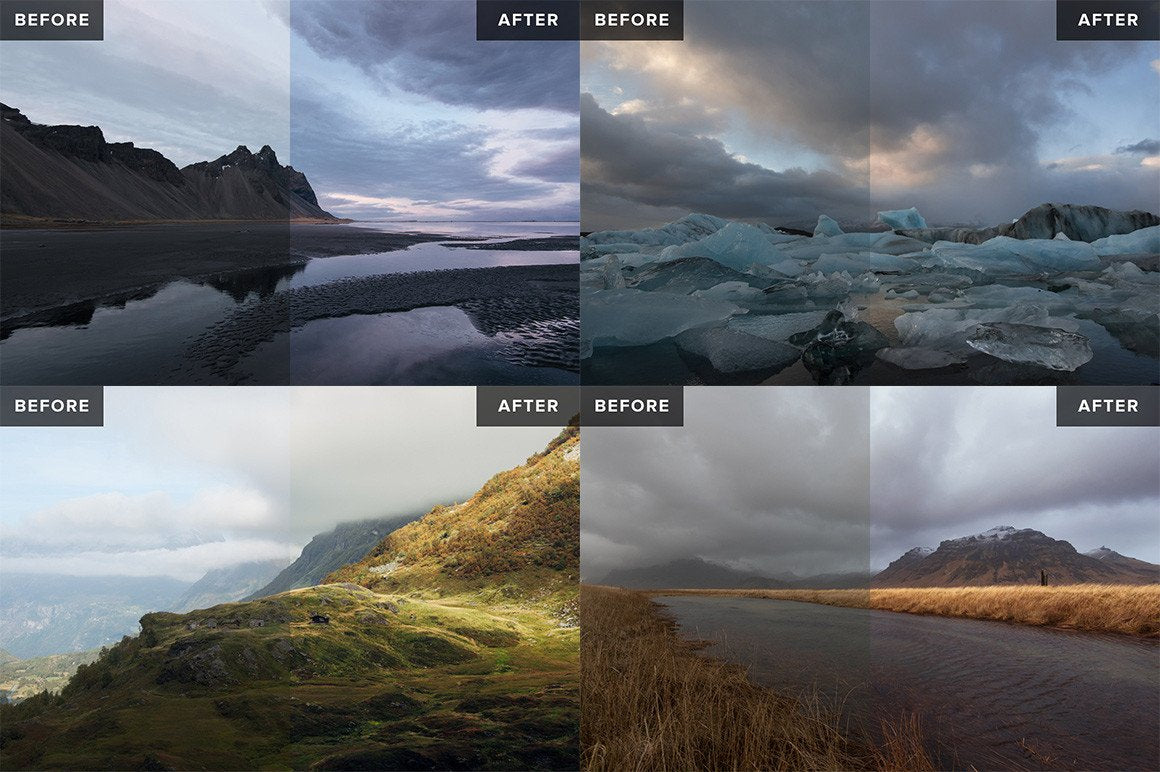 Nordic Landscapes Vol. 1-3 (Bundle) – 45 Lightroom Presets